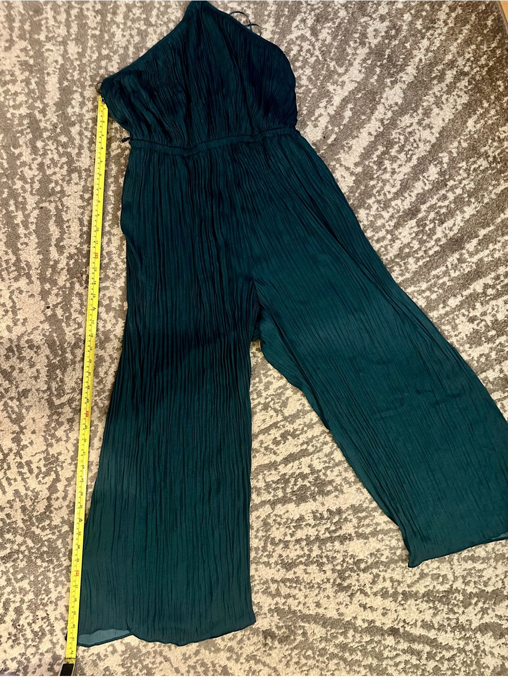 Banana Republic Dark Green Pleated Halter Jumpsuit - Picture 9 of 9